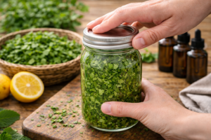 Seal the jar tightly.